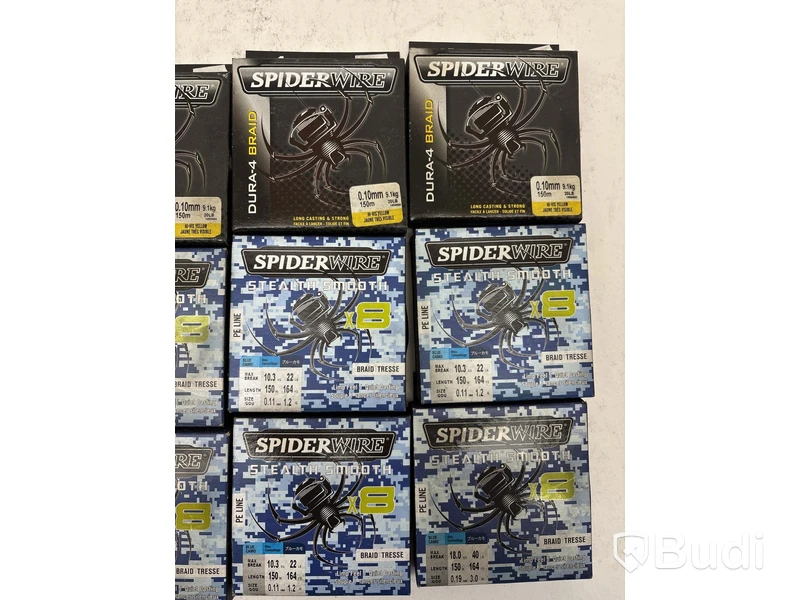 Parti med Fiskelinor Spider Wire