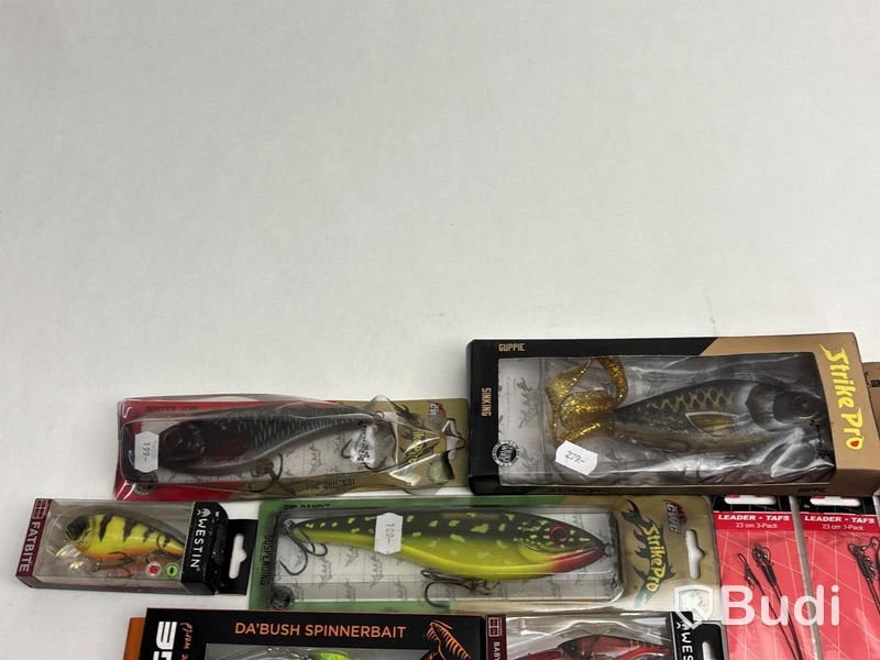 Parti med fiskedrag och tafsar