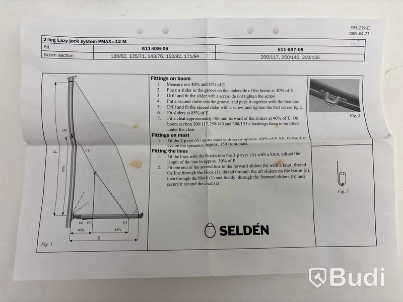 2-leg Lazyjacksystem Seldén.