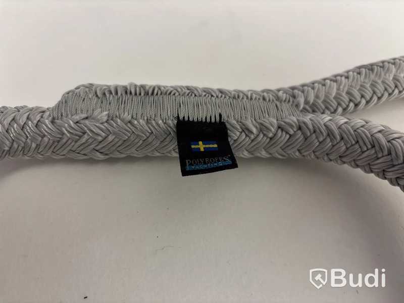 2 st. Förtöjningslina Polyropes, StormX, ø16 mm, 15 m, grå.