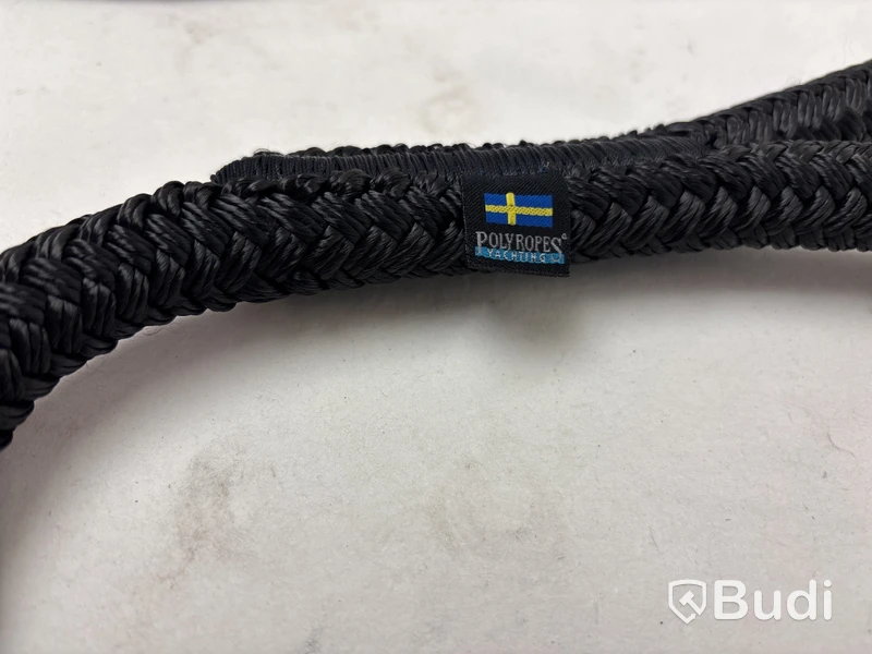 2 st. Förtöjningslina Polyropes, StormX, omkrets 16 mm, 6 m, svart.
