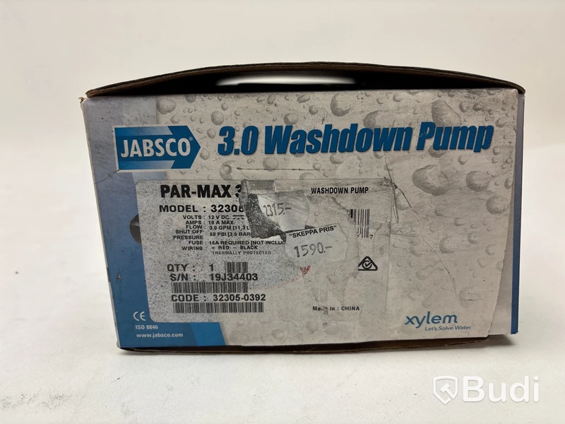 Däcktvätt pump Jabsco, Par-max 3.0 washdown pump.