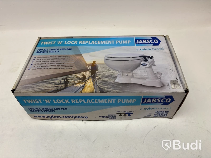 Pumphus för båttoalett Jabsco, Twist ’N’ Lock.