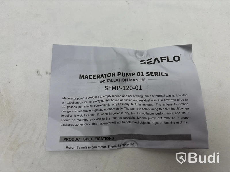 Macerator-pump Seaflo, 01 series.