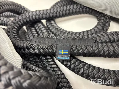 2 st. Förtöjningslina Polyropes, StormX, omkrets 16 mm, 6 m, svart.