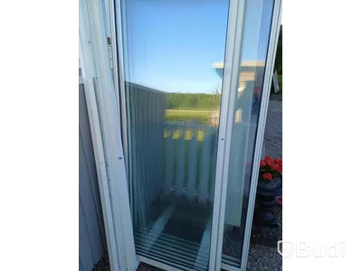 Sliding glass door sections, 3 units. Sold dismantled
