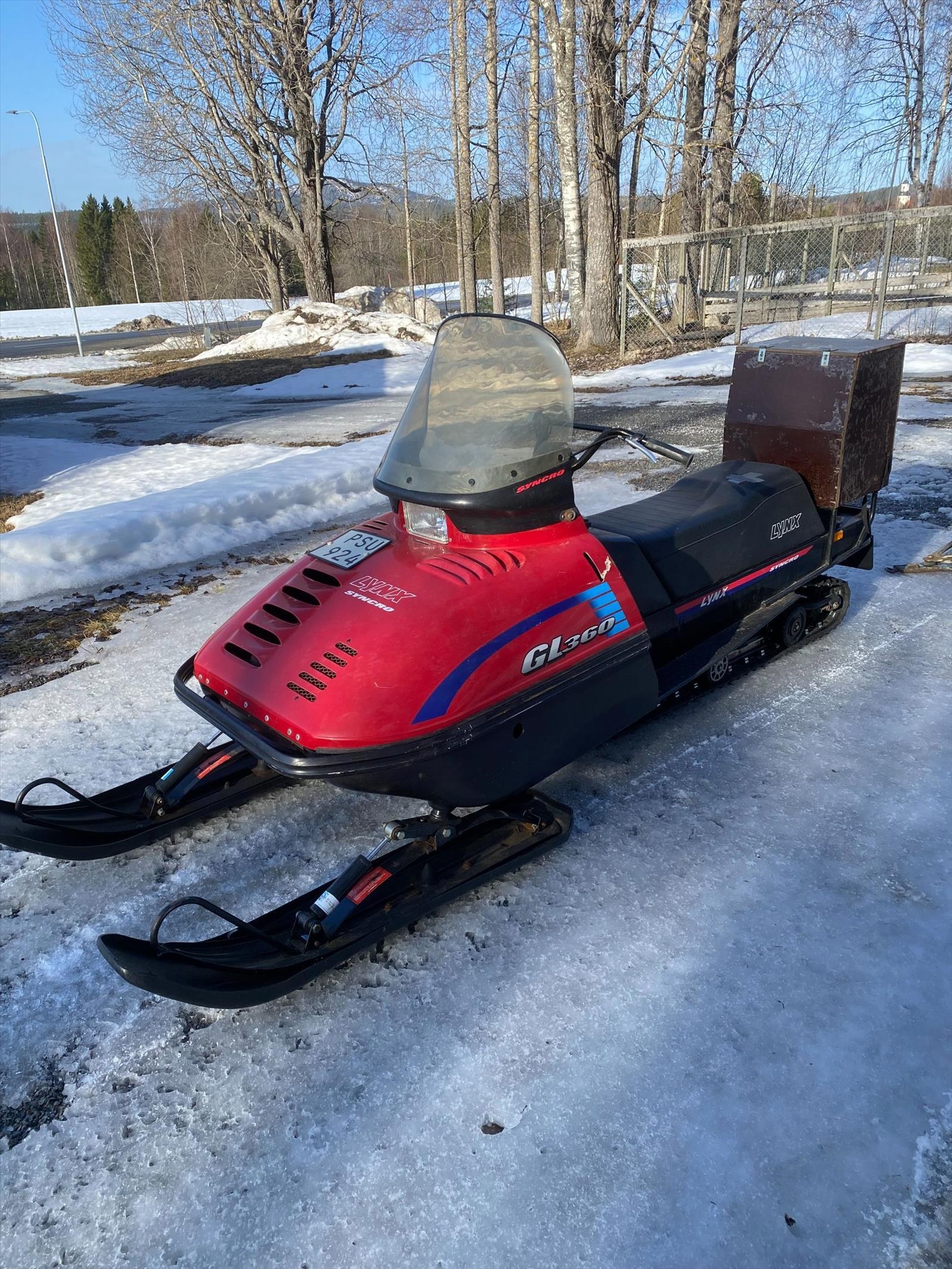 Snöskoter LYNX GL 360 S -1993 med kälke