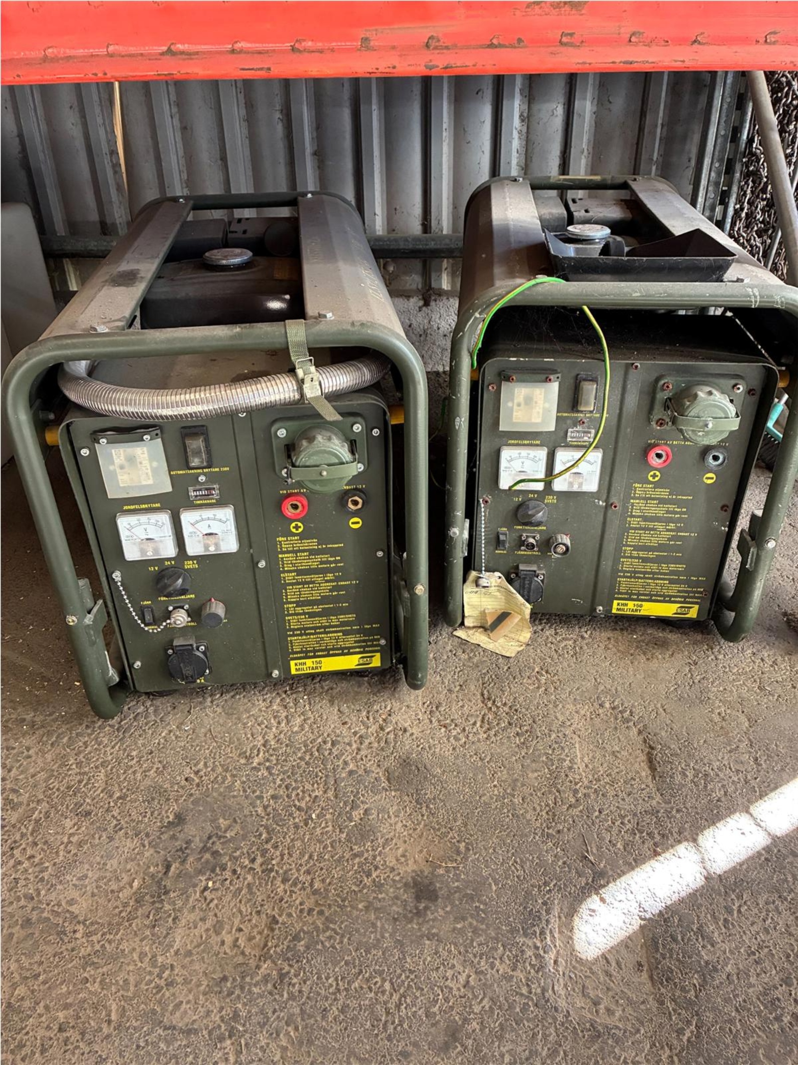 2 st. Bensin svetsgenerator ESAB KHH 150 Military