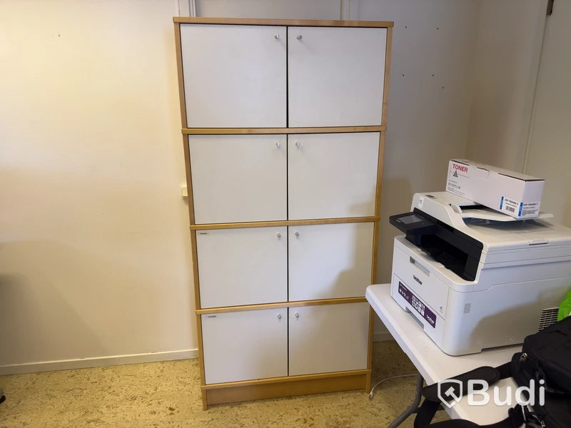 2 office workstations with dual monitors