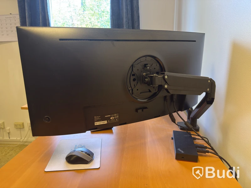 2 office workstations with dual monitors