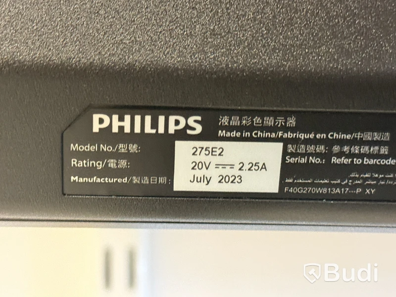 2 st 27” monitorer Philips 275E2