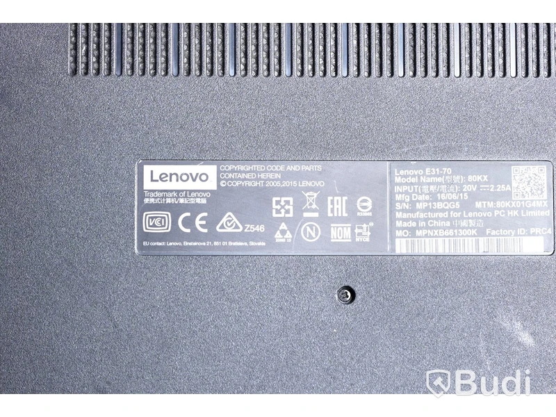Bärbar dator – Lenovo E31-70, inkl laddare, rensad, inget OS
