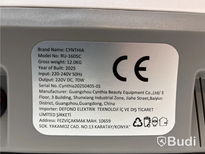 Pressoterapimaskin Cynthia RU-1605C / pressotherapy body slimming machine