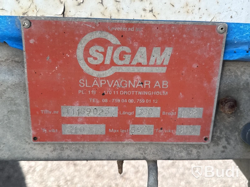 Bromsad släpvagn Trane-SläpetI NLF 800 -1989