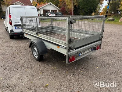Släpvagn med gallergrindar, Brenderup 750 kg, -2016