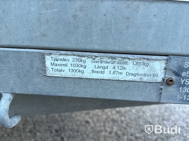 Bromsat kåpsläp SM-Släpet 1300 kg | 2017