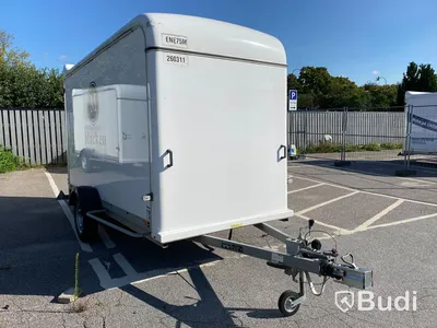 Skåpsläp med lastramp,  Brenderup, 2021