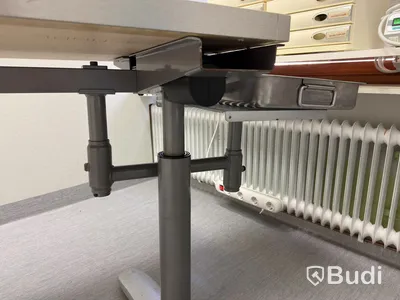 Work table with stainless steel top, 126×62 cm