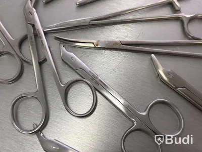 Assortment of stainless steel surgical instruments, incl. Kruuse, Dewimed and Glorius #2