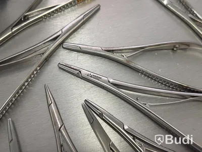 Assortment of stainless steel surgical instruments, incl. Kruuse, Dewimed and Glorius #2