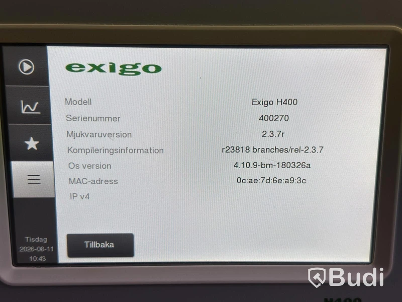 Blodanalysator, Exigo H400