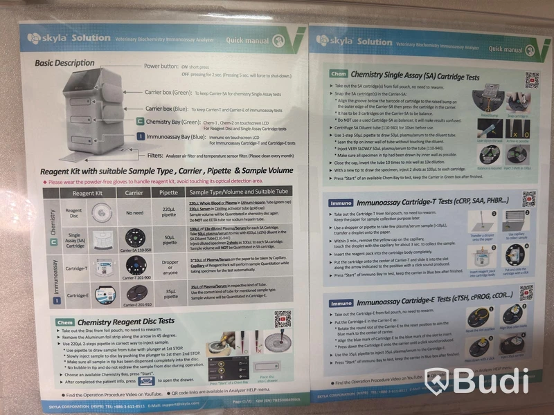 Veterinär Biokemisk immunoassay-analysator, Skyla Solution VC-P21