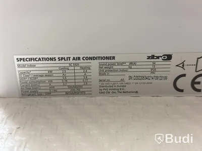3 st Luftvärmepump/ AC, Zibro SC 3325 - 3 st innedelar med 2 st utedelar