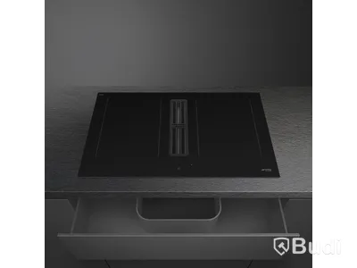 Induktionshäll Smeg med integrerad köksfläkt, 83 cm, Svart, HOBD482D2