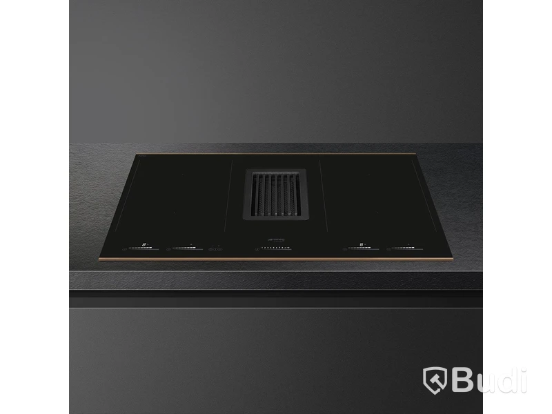 Induktionshäll Smeg med integrerad köksfläkt 80 cm, Svart Dolce Stil Novo. HOBD682R