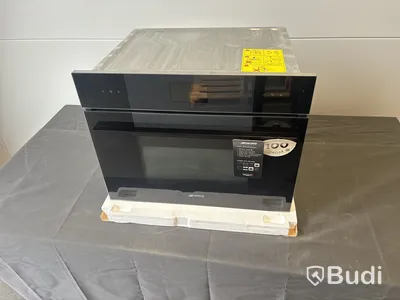 Kombinationsmikrovågsugn Smeg 45 cm Svart Linea SO4102M1B3