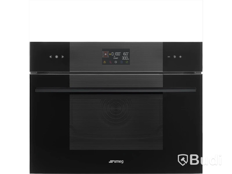 Kombinationsmikrovågsugn Smeg 45 cm Svart Linea SO4102M1B3