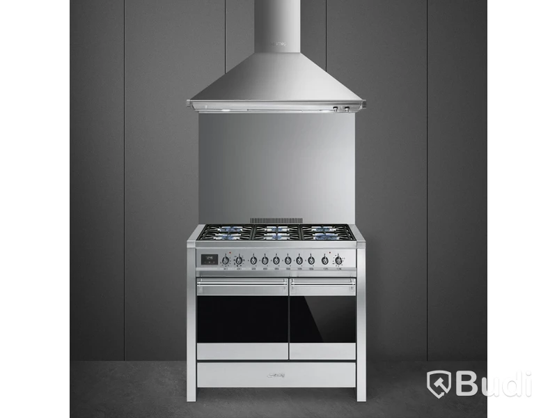 Gasspis Smeg 100x60 cm Elektrisk ugn, Rostfritt stål A2-81