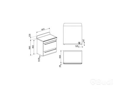 Induktionsspis Smeg 90x60 cm Creme TR90IP2