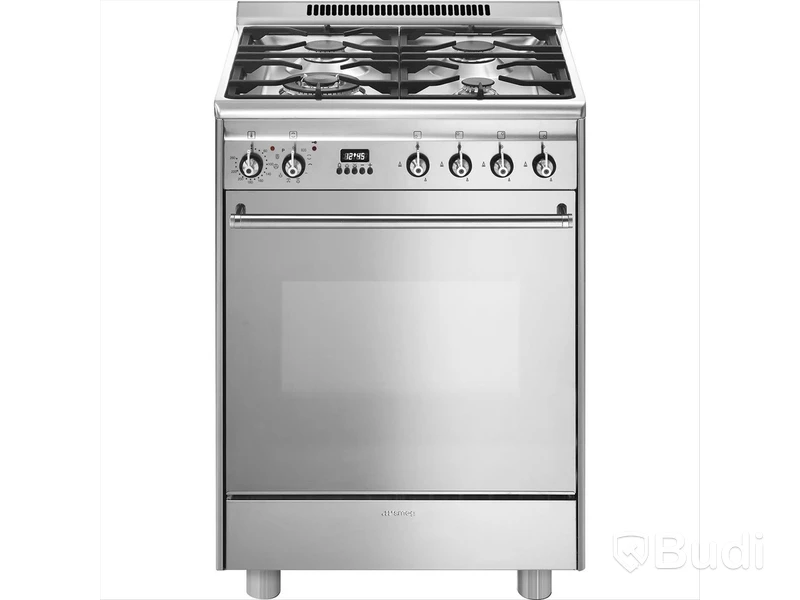 Gasspis Smeg 60x60 cm, Elektrisk ugn, Rostfritt stål, GP61X9