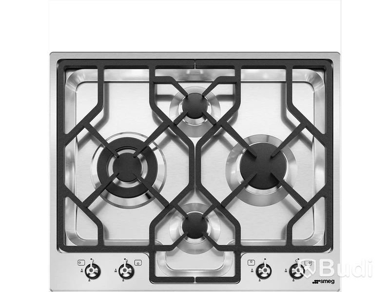 Gashäll Smeg 60 cm Rostfritt stål PGF64-4
