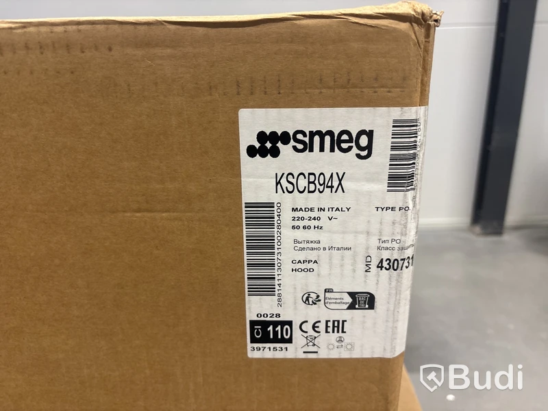 Köksfläkt Smeg Takmonterad 899 mm Rostfritt stål Universiell KSCB94X