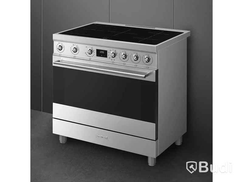 Induktionsspis Smeg 90x60 cm Rostfritt stål Classic C9IMX2