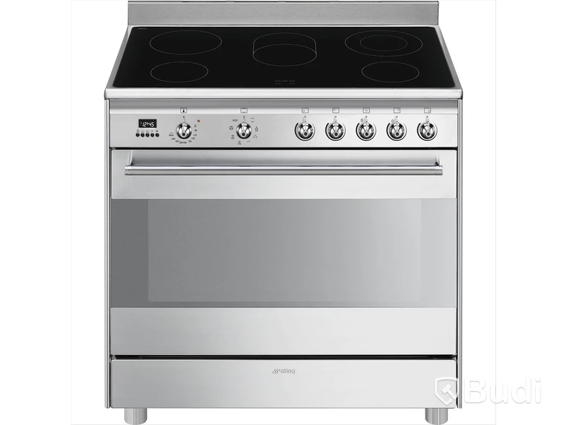 Glaskeramikspis Smeg 90x60 cm Rostfritt stål Classic SCD91CMX9