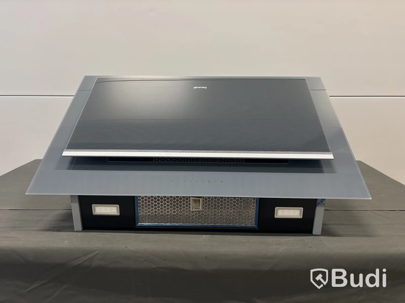 Köksfläkt Smeg Väggmonterad Vinklad 90 cm Silver Linea KV194S