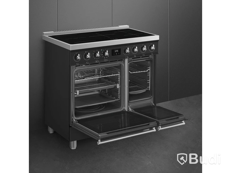 Induktionsspis Smeg 90x60 cm Mattsvart Classic C92IPMB2