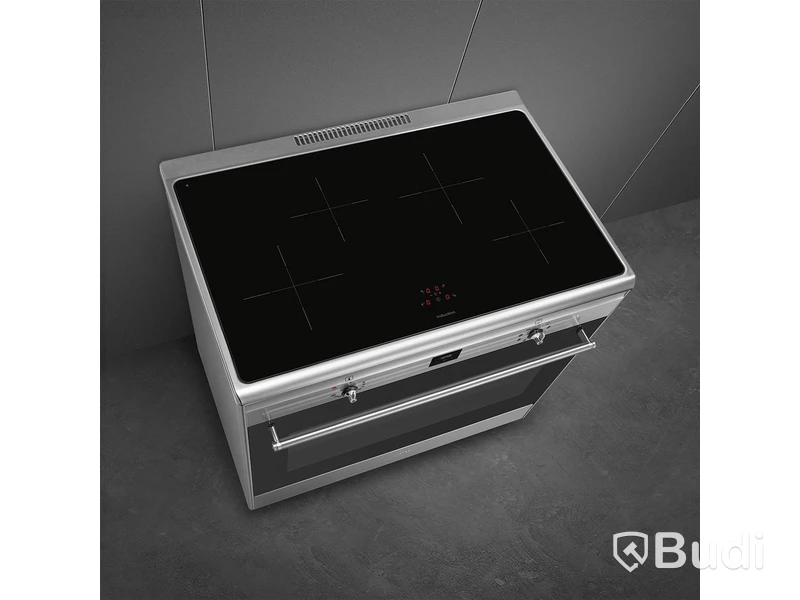Induktionsspis Smeg 90x60 cm, Rostfritt stål, Classic CG90CIXT