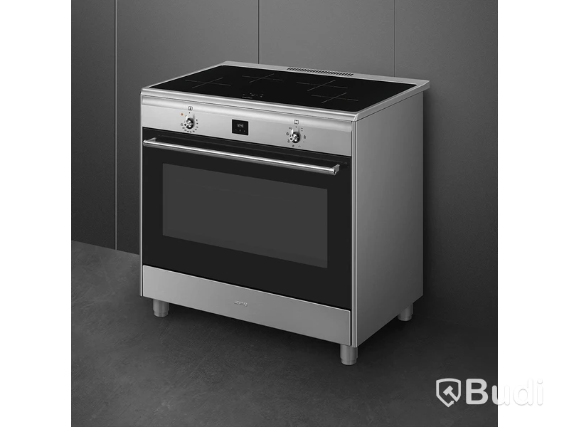 Induktionsspis Smeg 90x60 cm, Rostfritt stål, Classic CG90CIXT