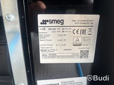 Köksfläkt Smeg Väggmonterad 60 cm, Svart, Universal KBT600BL