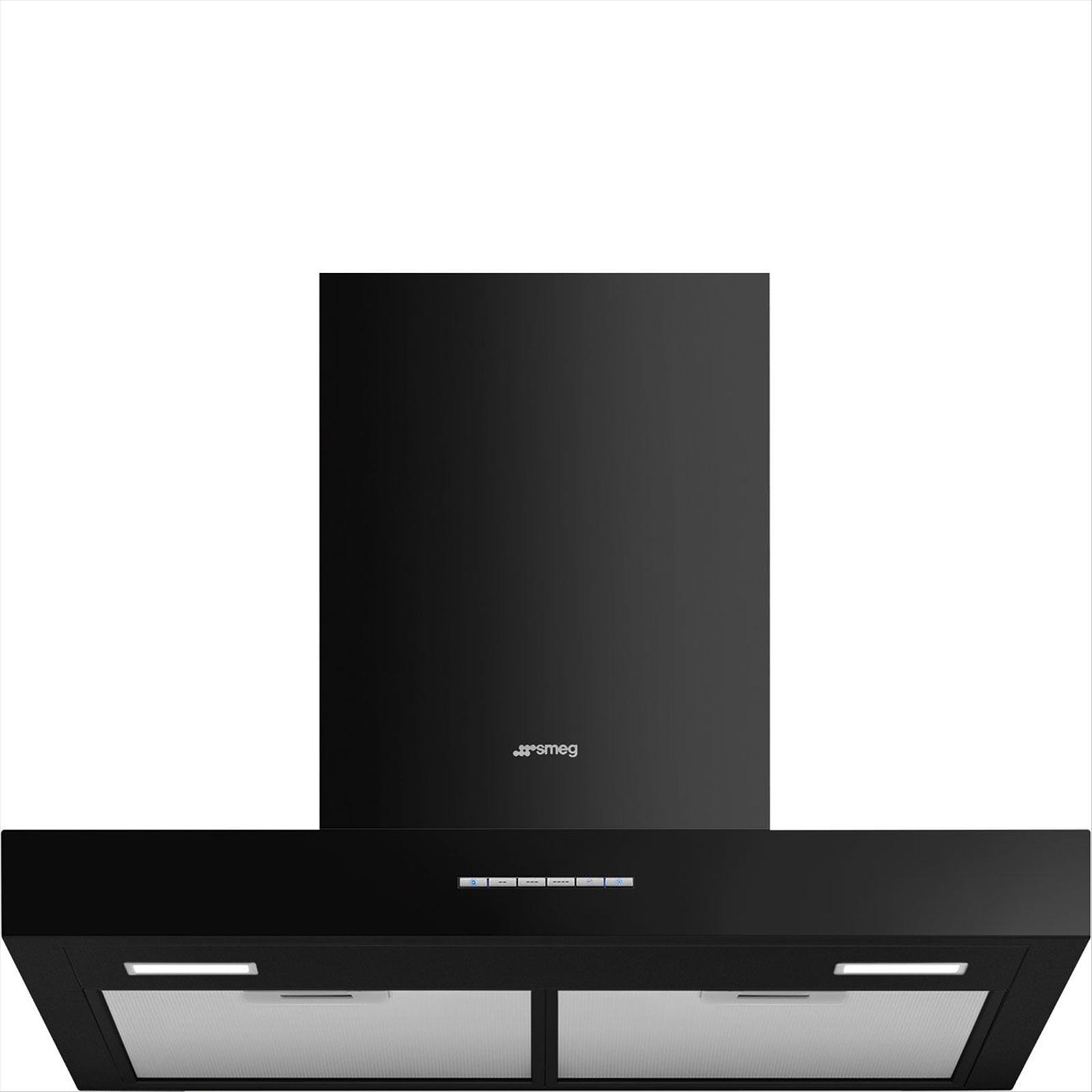 Köksfläkt Smeg Väggmonterad 60 cm, Svart, Universal KBT600BL