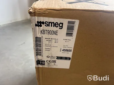 Köksfläkt Smeg Väggmonterad  90 cm, Mattsvart, Universal KBT900NE