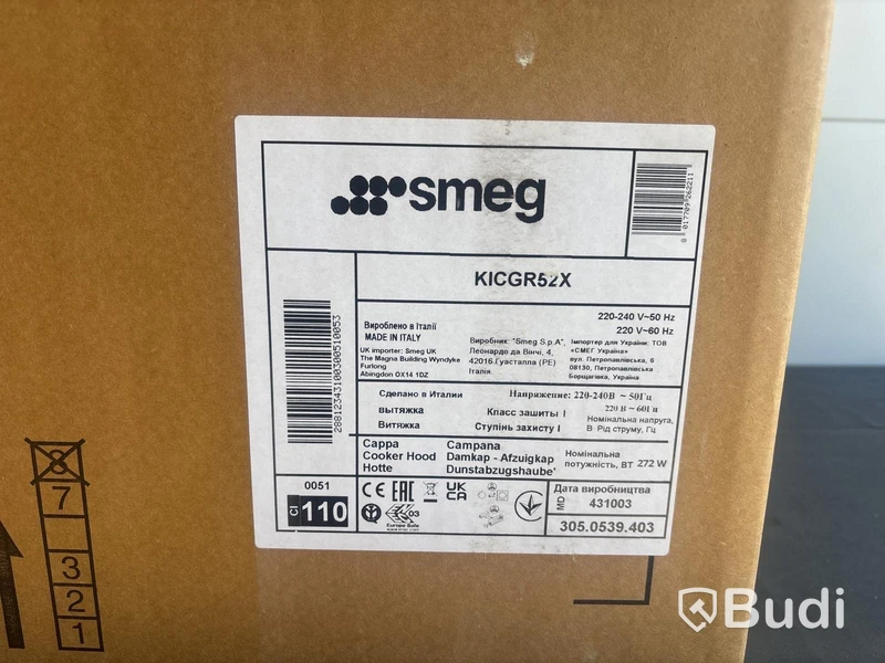Köksfläkt Smeg Integrerad 52 cm, Rostfritt stål, Universal KICGR52X