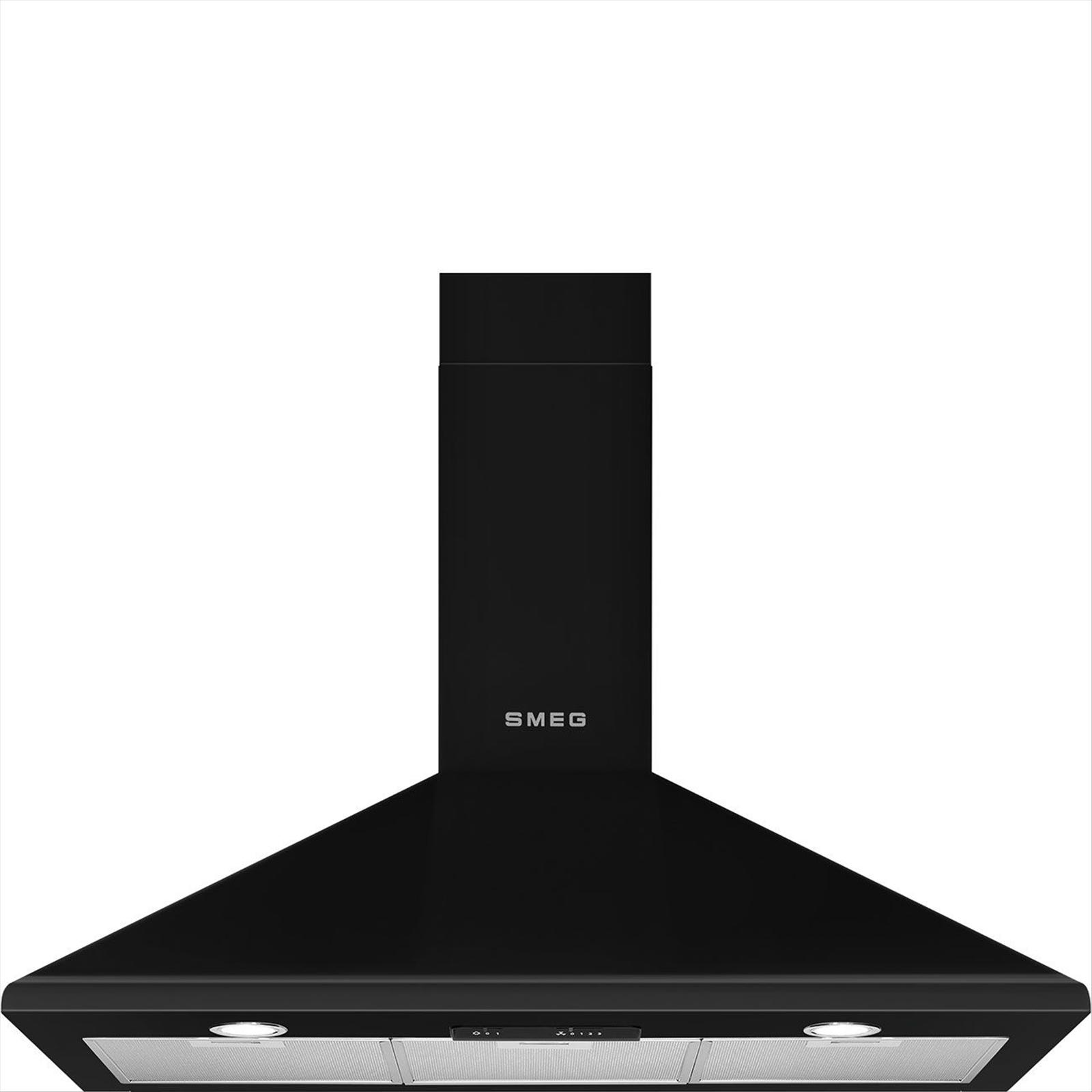 Köksfläkt Smeg Väggmonterad 90 cm, Svart, Victoria KSED95NEE