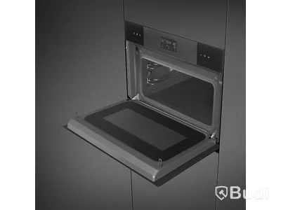 Kombinationsmikrovågsugn Smeg Kompaktugn 45 cm, Svart, Linea SO4102M1B3