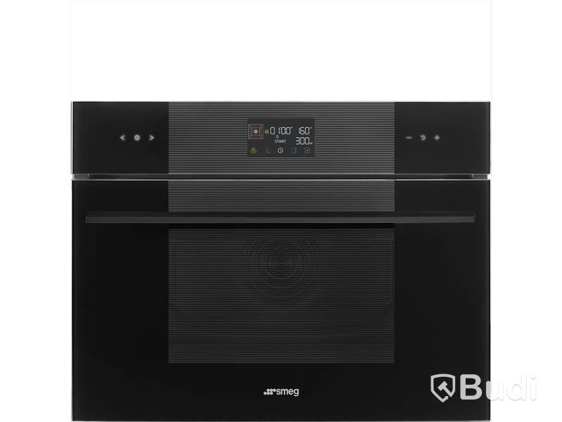 Kombinationsmikrovågsugn Smeg Kompaktugn 45 cm, Svart, Linea SO4102M1B3