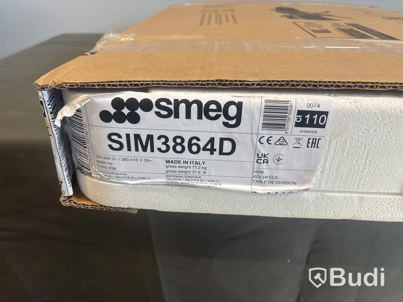Induktionshäll Smeg 80 cm, Svart, Classic SIM3864D